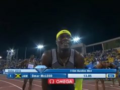 Omar McLeod 13.05 (+1.4) WL wins Men's 110mH Doha Diamond League 2016