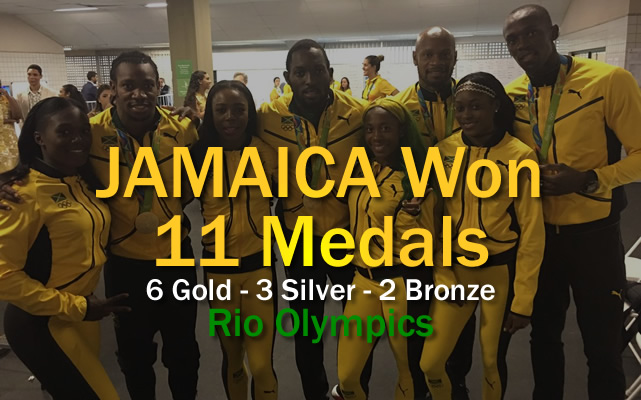 Jamaica Won 11 Medals at Rio Olympic Games