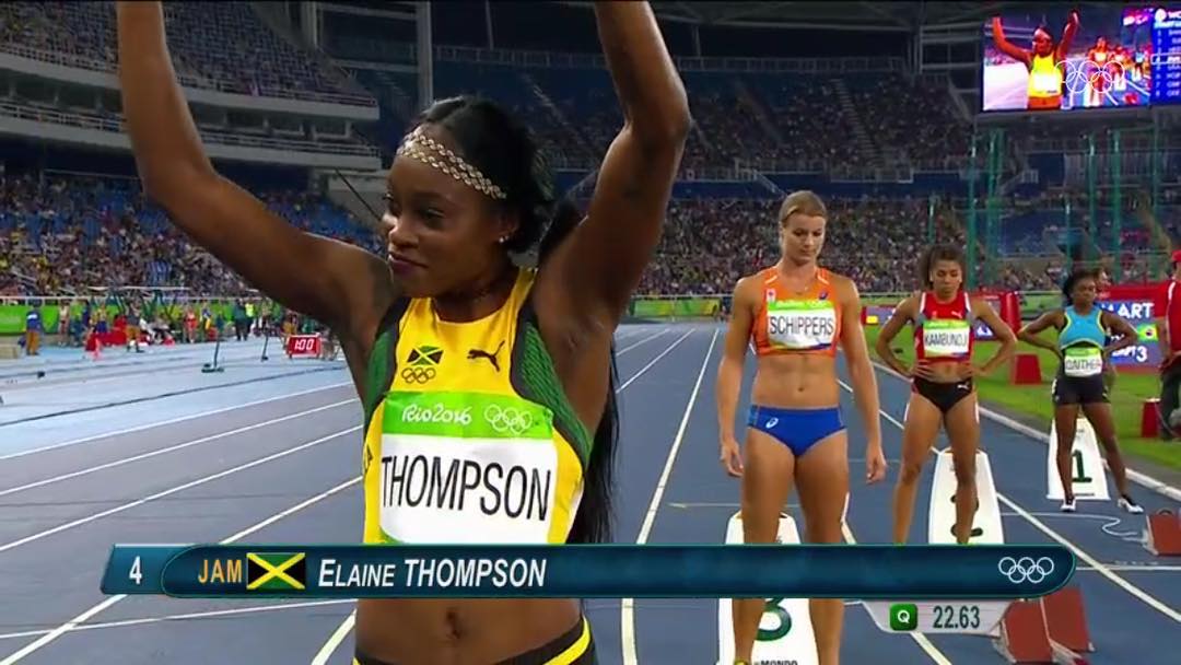 Elaine Thompson Beaten by Dafne Schippers in 200m Semi-final