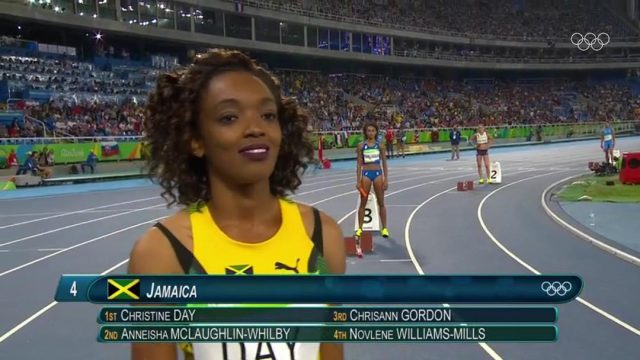Jamaica wins Women's 4 x 400m Heat at Rio Olympics