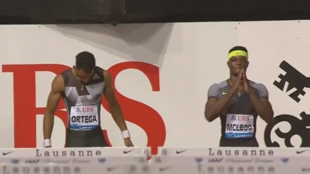 Olympic Champion Omar McLeod was beaten by his biggest rival..in one-hundredth of a second (0.01). Still a GREAT RUN!