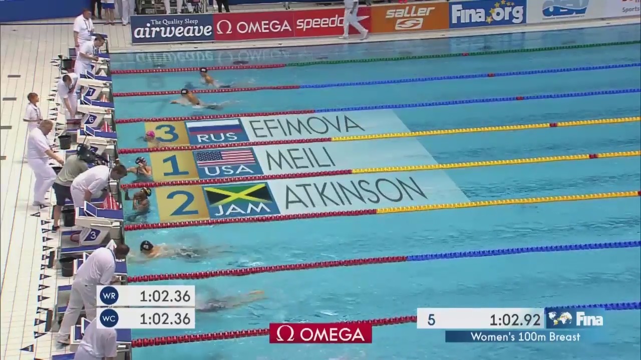 Alia Atkinson Wins Silver in 100 Breaststroke at FINA World Cup in Germany