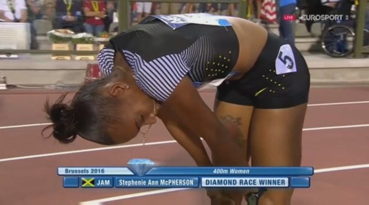 Stephenie Ann McPherson Wins Diamond League Trophy