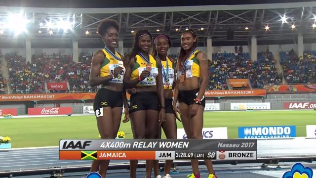 Jamaica Wins Bronze in Women’s 4x400m World Relays