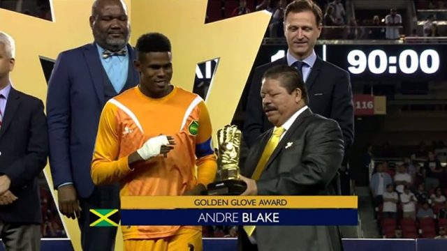 Jamaica's Goalkeeper Andre Blake Awarded the Golden Glove at Gold Cup Final
