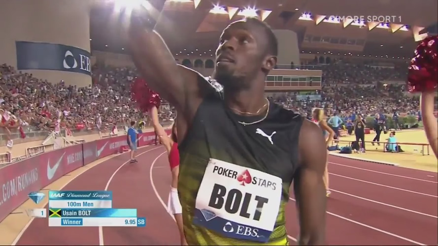 Usain Bolt wins his final 100m race [9.95] before World Championships