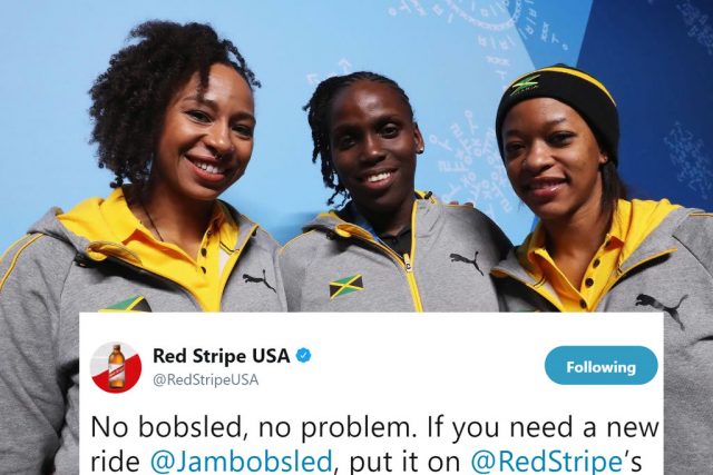 Red Stripe offers Jamaican women's bobsleigh team a sled