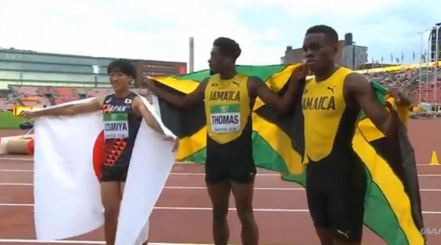 Jamaicans Damion Thomas, Orlando Bennett win 110m Hurdles Gold and Silver at IAAF World U20 Championships