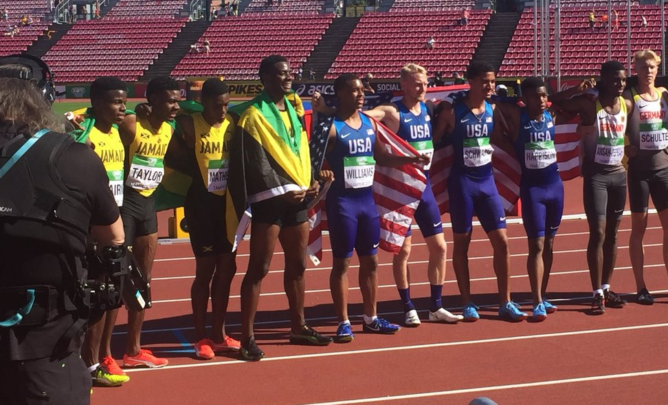 Jamaica's 4X100m Relay Team wins Silver, Smashes the ?? National record at World Under-20 Championships