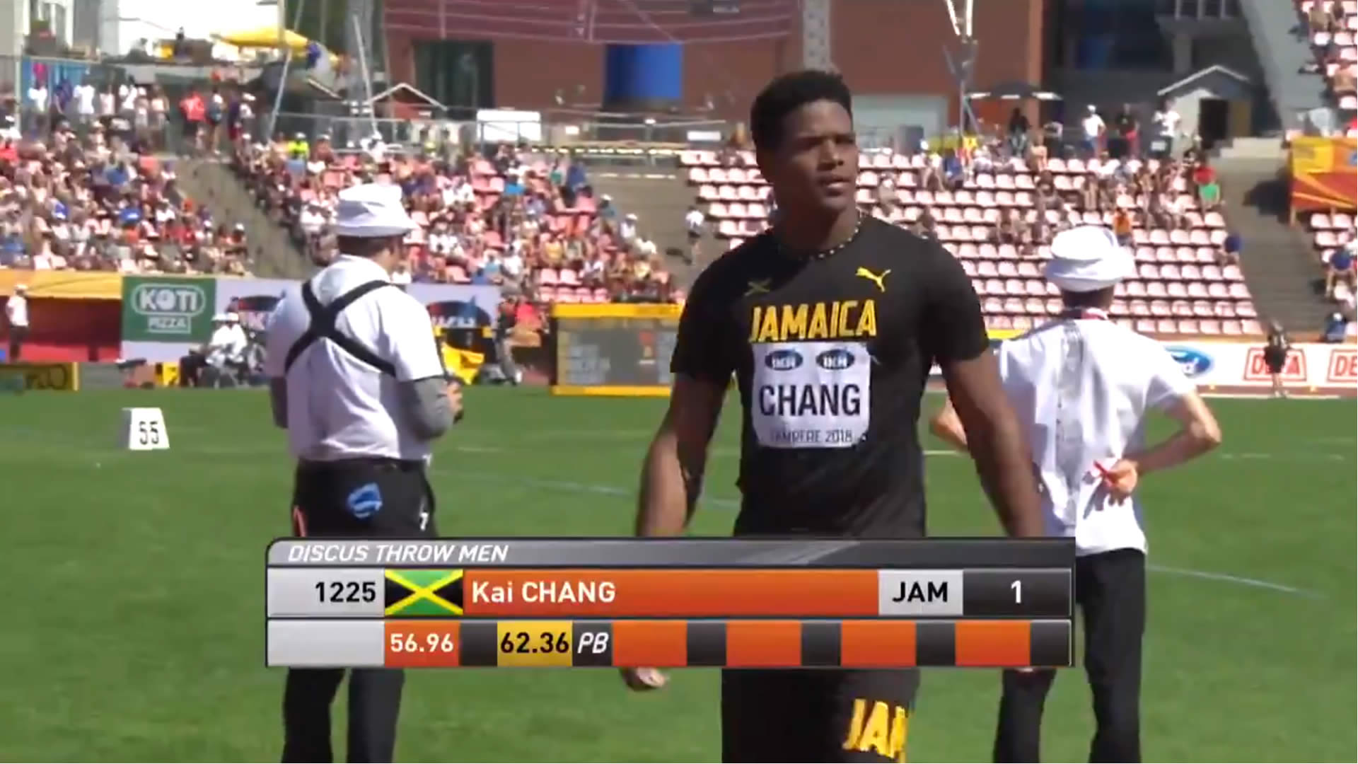 Kai Chang Wins World Under-20 Championships Discus Throw Gold for Jamaica