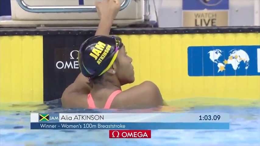 Watch: Alia Atkinson wins 50m, 100m Breaststroke GOLD at 2018 Swimming World Cup TOKYO
