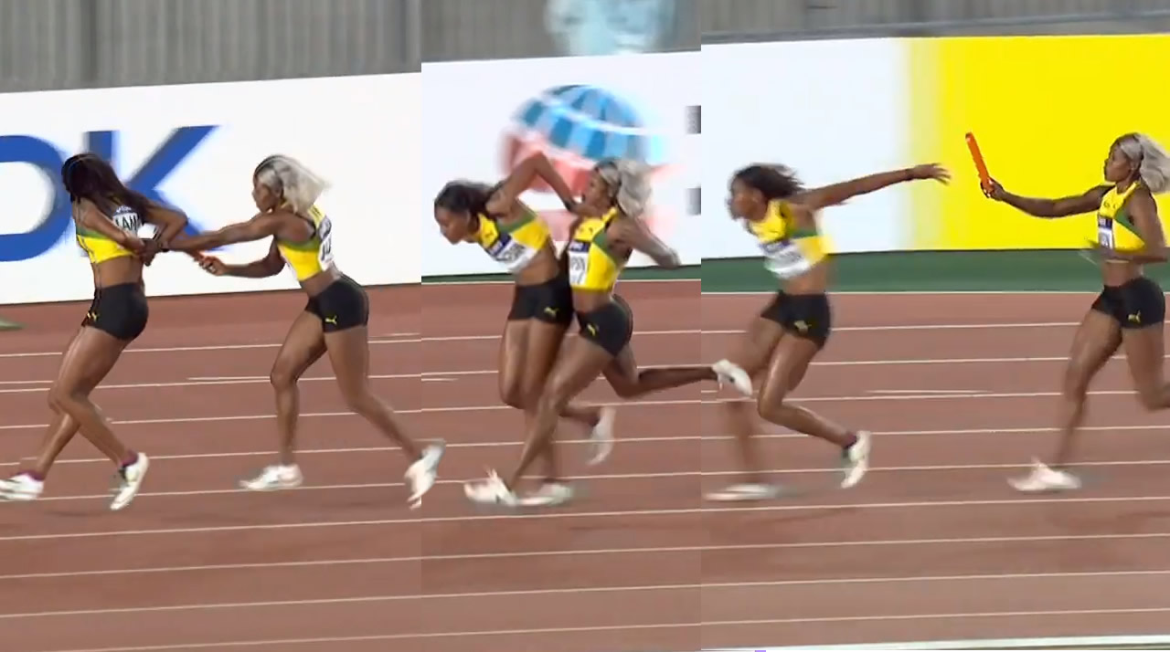 Jamaica finishes 3rd after very poor 4x200m baton exchanges at World Relays