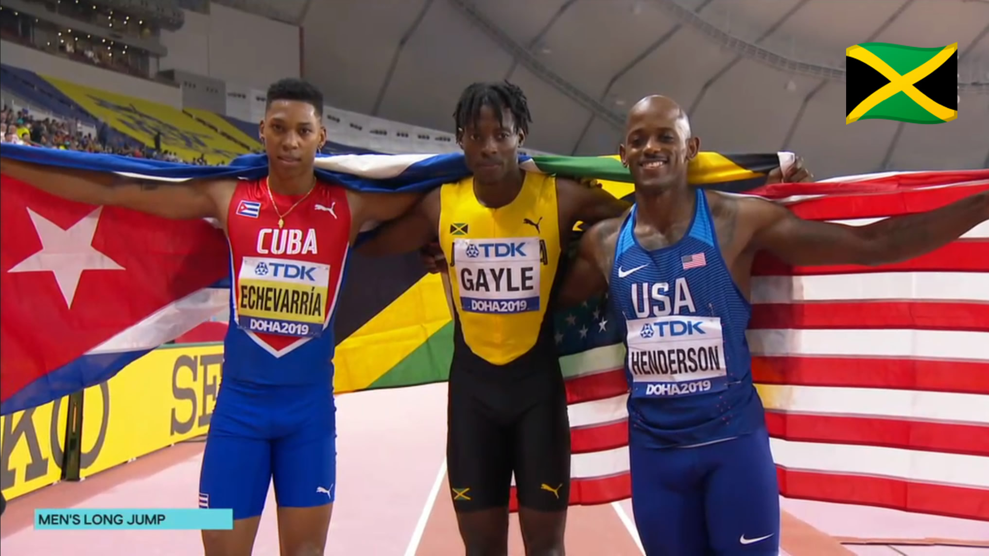 Watch Tajay Gayle Wins Gold Becomes St Jamaican Male Long Jump World