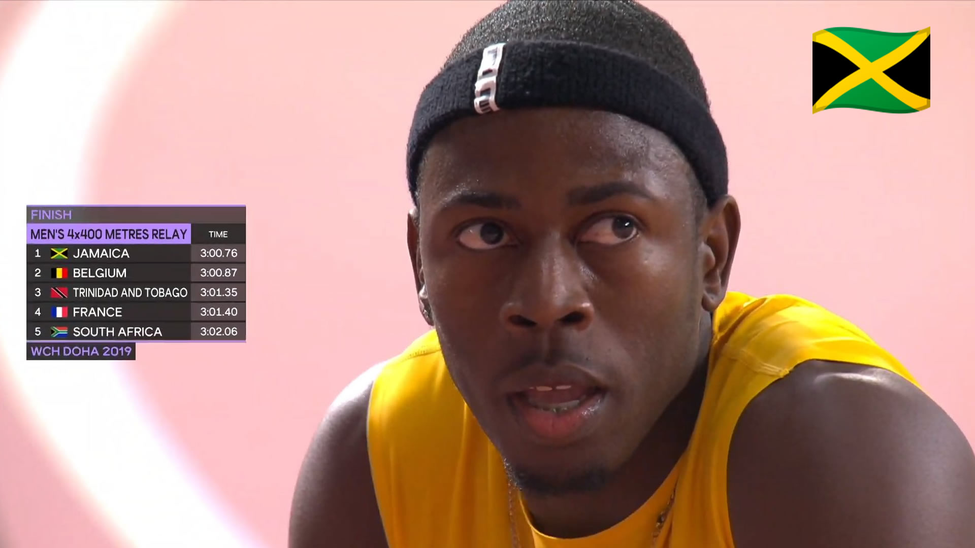 Watch: Team Jamaica Wins Men’s 4x400m Relay Heat At World Champs