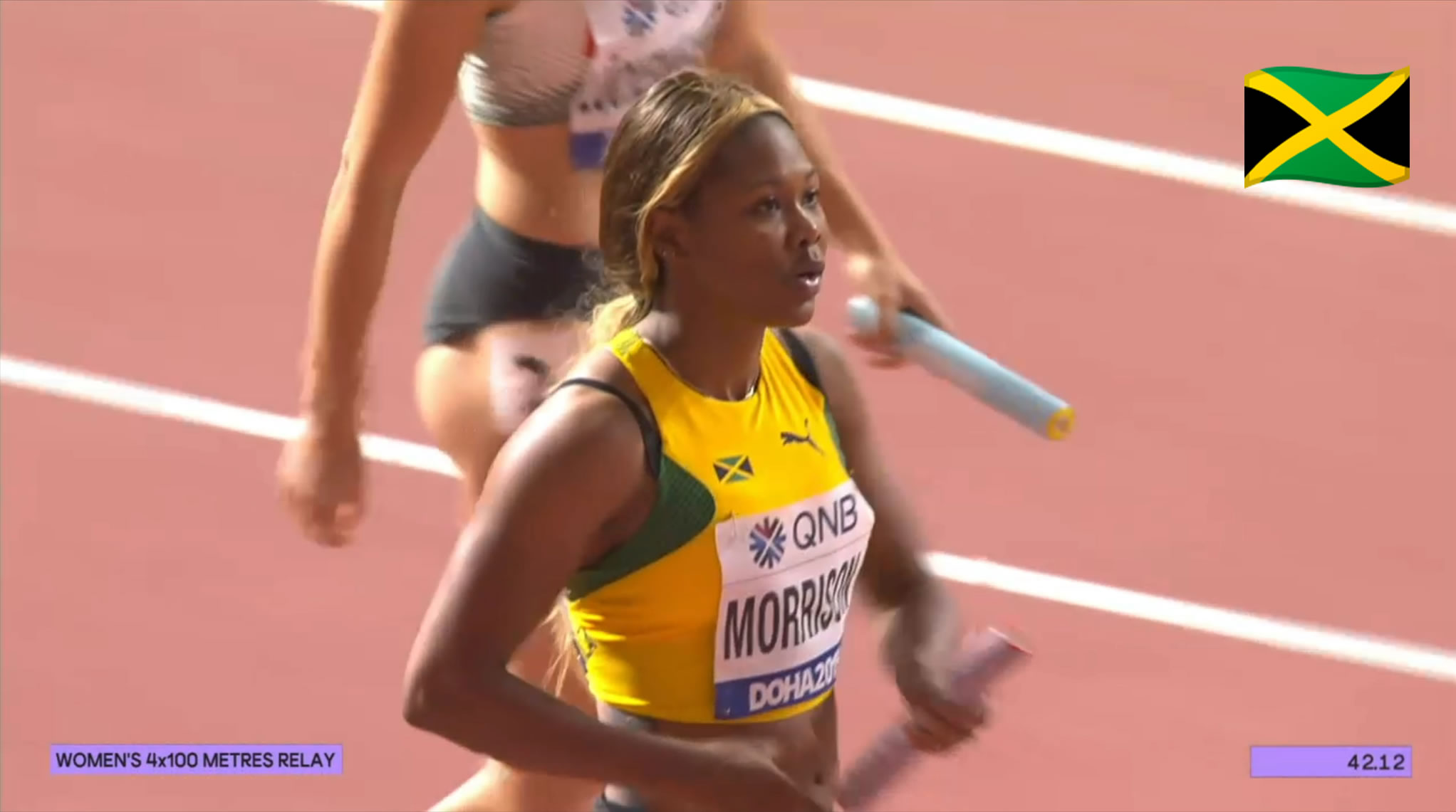 Watch: Team Jamaica wins Women's 4x100m Relay Heat at World Champs