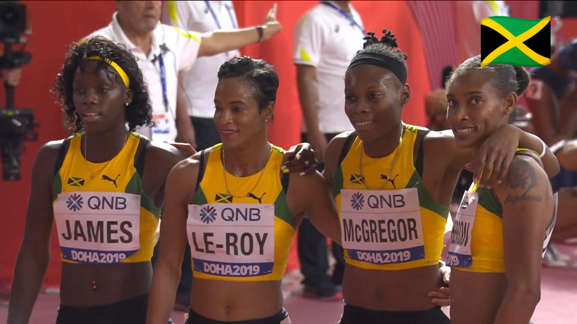 Watch: Team Jamaica wins Women's 4x400m relay in World leading time at World Champs