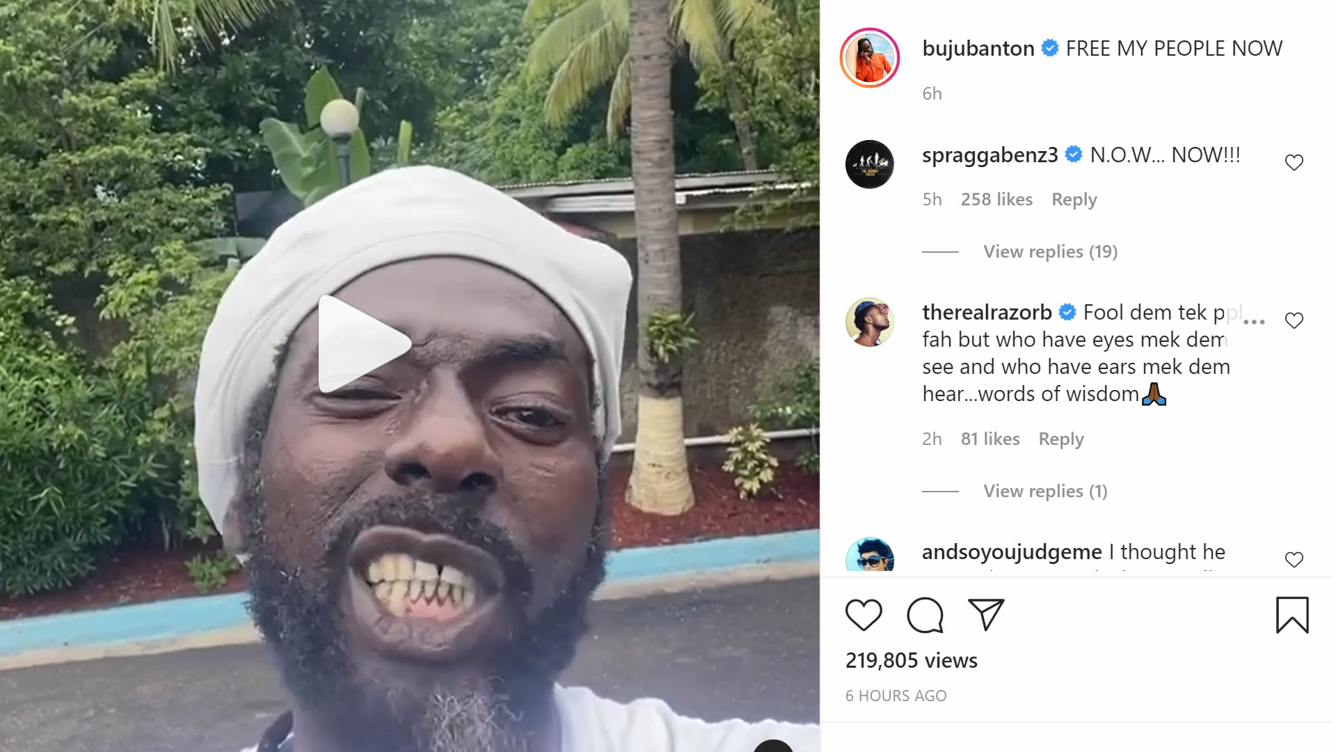 Buju Banton calls for an end to mask-wearing in Jamaica, 'Who Fi Dead Ago Dead'