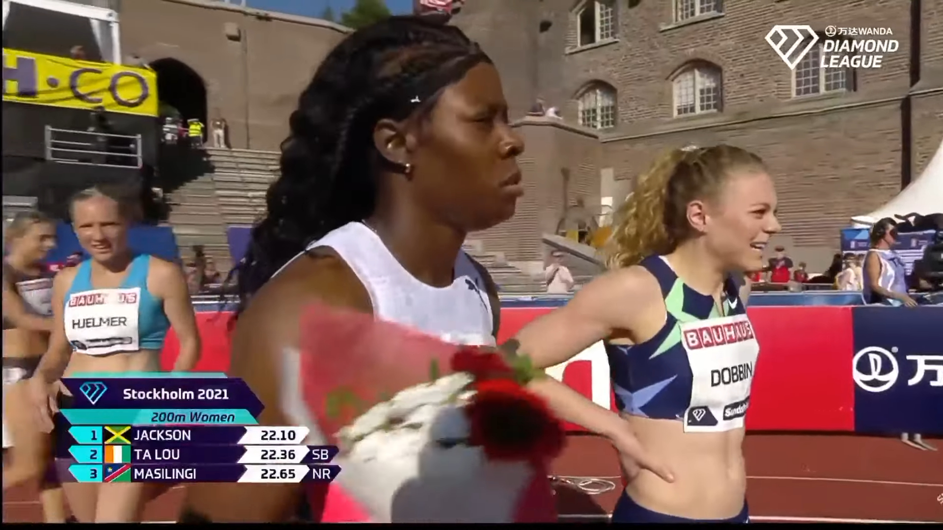 Shericka Jackson ?? wins the Women's 200M at the Stockholm Diamond League in 22.10