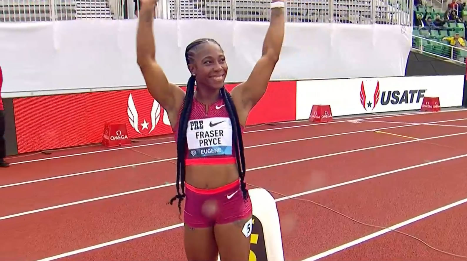 Shelly-Ann Fraser-Pryce wins 200m at Wanda Diamond League in Eugene in 22.41 seconds